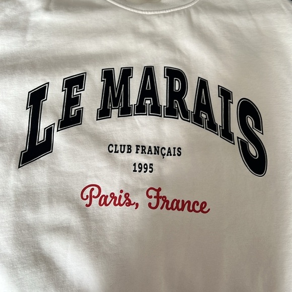 H&M Cream Crew Neck Sweater Casual Cotton Blend - Picture 5 of 5